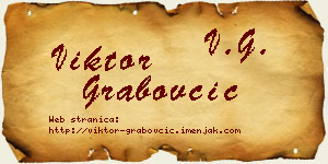 Viktor Grabovčić vizit kartica